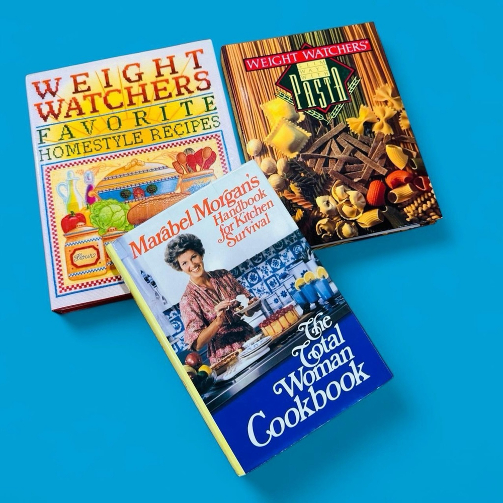Vintage Cookbook Lot 3 Retro Foodie Diet DIY Recipe Meal Planning